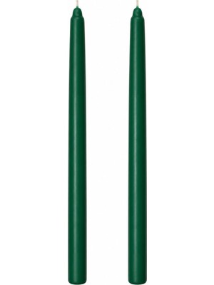 Odea 2’li Yeşil Şamdan Mum Seti 25 cm – Dekoratif Ince Şamdan Mum, Kokusuz Parafin WAX,%100 Pamuk Fitil, El Döküm, Uzun Süre Yanma (~10 Saat), Şık Sofra, Davet, Nişan, Düğün ve Ev Dekorasyonu Için Zarif