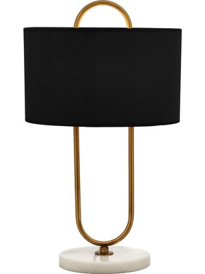 Odea Avonni ML-9112-1E Eskitme Kaplama Masa Lambası E27 Metal Kumaş 30CM