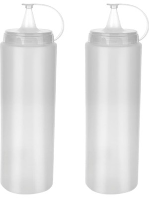 Odea Sos Şişesi Sosluk Ketçap Mayonez Sızdırmaz Yağlık Sirkelik Ince Uçlu Plastik Şişe Bpa Free (Şeffaf, 700 Ml)(2)