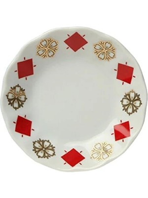 Odea Porland Yonca Kırmızı Çay Tabağı 11 cm