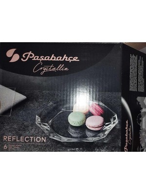 Odea Pasabahce Reflection Kristal Pasta Servis Tatlı Tabağı 18 cm 6 Adet 856896564565632AYBABASTORE