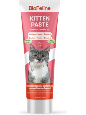 Odea Biofeline Yavru Kedi Macun 100G ve Yavru ve Anne Kediler Için Bağışıklık Sistemi Destekleyici Macun