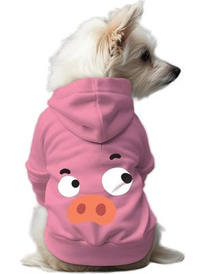 Odea Mpz Pets Kedi ve Köpek Kıyafeti & Elbisesi Pembe Hoodie Vektör Domuz Xl