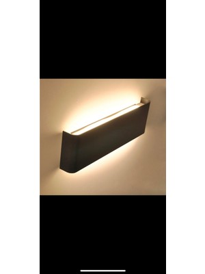 Odea Unikom Çift Yönlü LED Aplik 34X11 cm Siyah Kasa-Gün Işığı LED