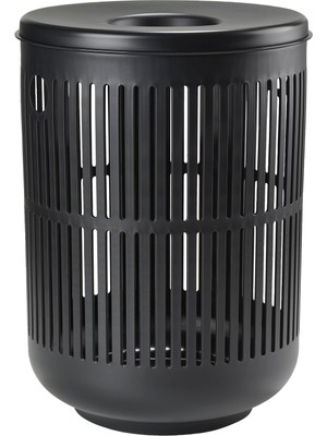 Odea Zone Denmark Ume Kapaklı Çamaşır Sepeti, Çamaşır Torbası, Çamaşır Sepeti, Çap 40 Cm, Yükseklik 54 Cm, Siyah