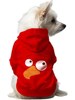 Odea Mpz Pets Kedi ve Köpek Kıyafeti & Elbisesi Kırmızı Hoodie Vektör Kuş M