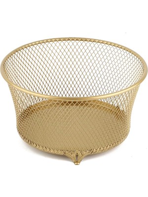 Odea Metal Altın Sarısı Sepet 20 Cm. Derinlik: 11 Cm.