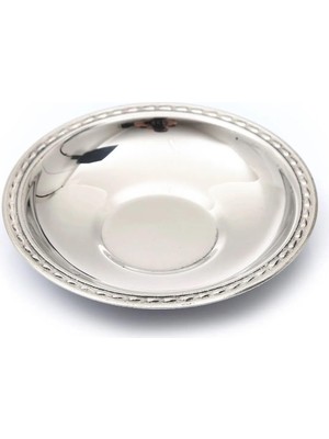 Odea Kt Home Çay Tabağı 12'li Paslanmaz Çelik Metal Parlak Çay Tabak Damla Lokanta Kafe Restaraunt 430 0,40MM