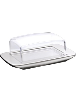 Odea Wmf Tereyağlık, 11,5 x 16,8 Cm, Cromargan® Yüksek Kaliteli Mat Paslanmaz Çelik, Plastik Kapaklı, Bulaşık Makinesinde Yıkanabilir