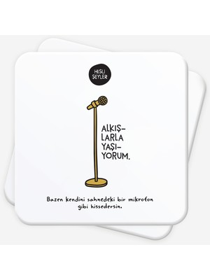 Odea Alkışlarla Yaşıyorum 2'li Bardak Altlığı Seti