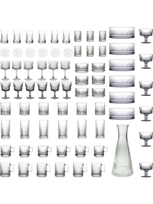Odea Pasabahce Elysia 73 Parça Bardak, Sunumluk, Kokteyl, Çerezlik, Kadeh ve Kahve Yanı Full Çeyiz Seti TYBKO0EJ7MH3Y94H61