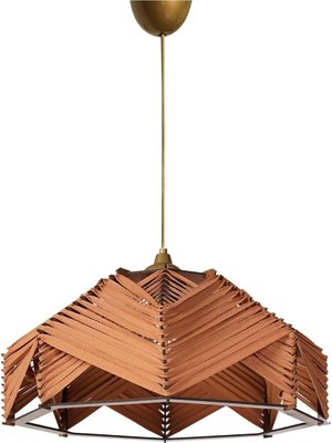 Odea Chaos Handmade Jüt Hasır Sarkıt Avize Turuncu 30X60 cm | El Yapımı Bohem Rustik Tavan Lambası | E27 Duy | Salon, Oturma Odası, Yemek Odası, Mutfak, Kafe Dekoratif Aydınlatma