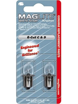 Odea Mag-Lite LWSA601 6 C-/d-Cell Kripton Beyaz Yıldız Şeffaf Cam Ampul