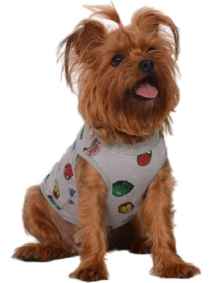 Odea Monopetz Organik Kumaşlı Köpek ve Kedi Kıyafeti Marvel Beyaz Xs