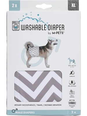 Odea M-Pets Erkek Köpekler Için Yıkanabilir Külot 2'li (Xl)
