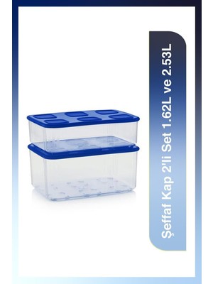 Odea Tupperware Tupperware Şeffaf Buzdolabı Saklama Kabı 2'li Set
