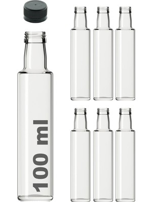 Odea Afracam Dorika Şeffaf 100 ml Sızdırmaz Kapaklı Boş Cam Şişe 6 Adet