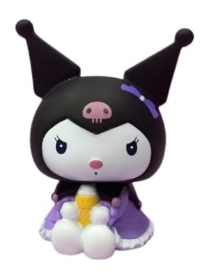 Odea Netavantaj Kawaii Kuromi Plastik Kumbara, Mor, 20 Cm, Orta Boy