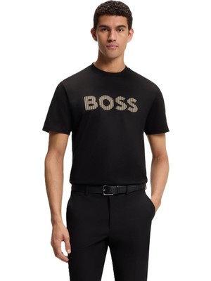 Odea Erkek Logolu Bisiklet Yaka Kısa Kol Standart Siyah T-Shirt 50560466-002
