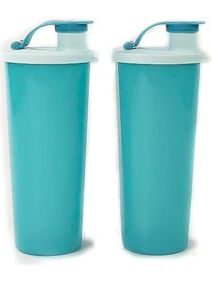 Odea Tupperware To Go Eco 470 ml Turkuaz Klipsli Kilitli Içecek Şişesi Eko Şişe (2) 37121