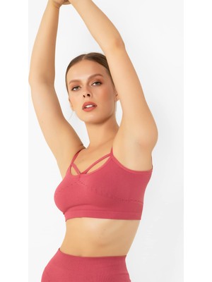 Odea Miofit Dikişsiz Pilates & Yoga Spor Sütyeni Rose L-Xl
