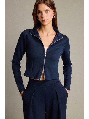 Odea Defacto Yarım Balıkçı Yaka Modal Fermuarlı Sweatshirt G2921AX25AU