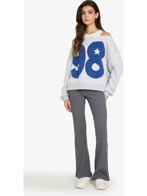 Odea Defacto Oversize Baskılı Kalın Kumaş Sweatshirt G7172AX25CW