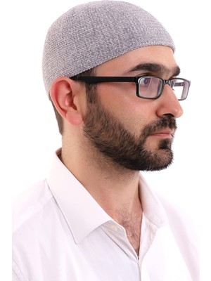 Odea Ihvan Online Kışlık Kadife Takke Düz Desen (Gri)