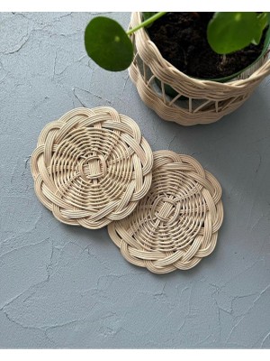 Odea Rattan Yuvarlak Bardak Altlığı (1, Natural)