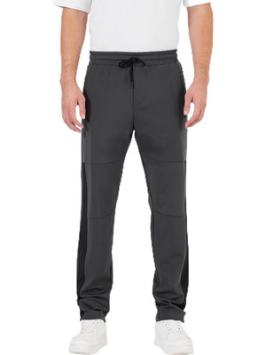 Odea By Comeor Erkek Siyah Standart Fit Normal Kesim Düz Paça Cep Fermuarlı Rahat Jogger Eşofman Altı Xl (Antrasit, L)
