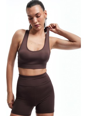 Odea Koton U Yaka Kolsuz Slim Fit Kaplı Sporcu Sütyeni