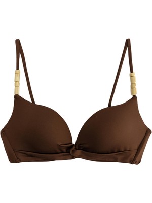 Odea Koton Boncuk Detaylı Push-Up Bikini Üstü