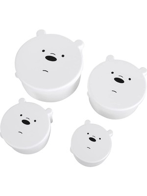 Odea We Bare Bears Lisanslı 4'lü Gıda Saklama Kabı -Ice Bear