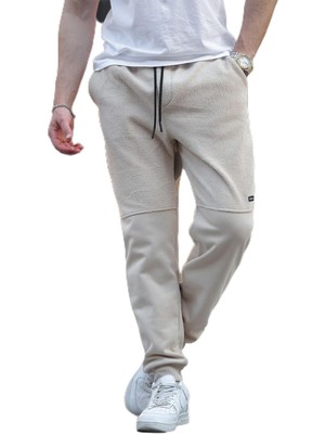Odea Madmext Bej Erkek Paçası Lastikli Polar Eşofman Altı 6555,BEJ 2xl