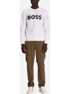 Odea Erkek Marka Logo Detaylı Regular Fit Uzun Kollu Beyaz Sweatshirt 50507939-100