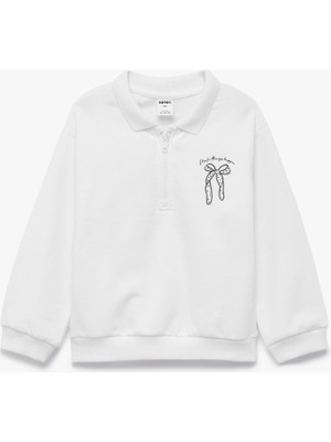 Odea Pamuklu Uzun Kollu Yarım Fermuarlı Polo Yaka Sweatshirt