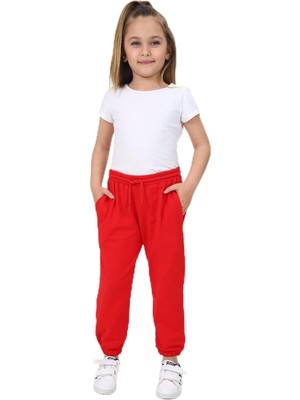 Odea Toontoy Kız Çocuk Baskılı Eşofman Alt, Kırmızı, 4 Yaş