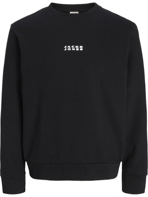 Odea Jack & Jones Bisiklet Yaka Sweatshirt, S, 12282821, Siyah, Erkek