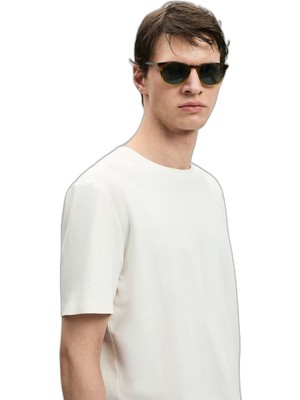 Odea Lufian Erkek Fınto Modern Grafik T-Shirt 111020323 Beyaz