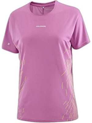 Odea Salomon Sense Aero Gfx Kadın Koşu Tişörtü LC2759600 Pembe