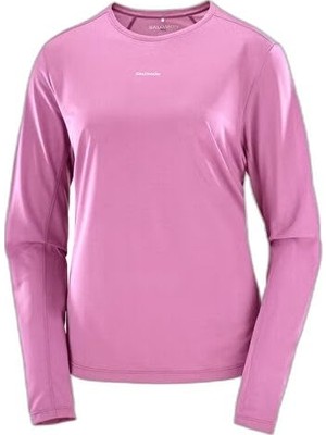 Odea Salomon Shakeout Core Ls Tee Kadın Koşu Uzun Kollu Tişört LC2775100 Pembe