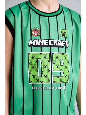 Odea Defacto Minecraft Bisiklet Yaka Yeşil Atlet Erkek Çocuk H6716A826HS