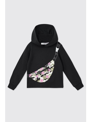 Odea Panço Kız Bebek Siyah Sweatshirt