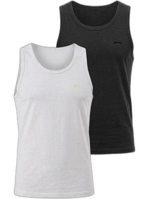 Odea Slazenger Hokey 2 Li Set Erkek Beyaz - Siyah Tişört
