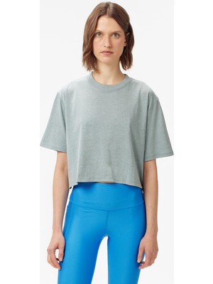 Odea Under Armour Ua Rival Ss Kadın T-Shirt Jasper Blue Light Heather/black/white Md