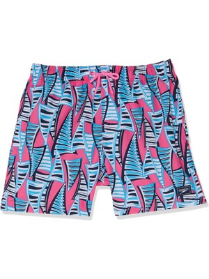 Odea Prt/chk Leıs 16" Wsht Am Erkek Mayo Short - 8-1283716453 Pembe/mavi Xxl