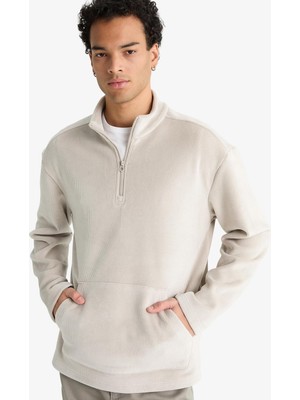Odea Defacto Regular Fıt Yumuşak Tuşe Kadife Sweatshirt F2352AX25WN