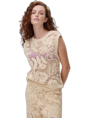Odea United Colors Of Benetton Bayan Maglia G/c S/m 1H6GD10H3 Atlet, Bej, L