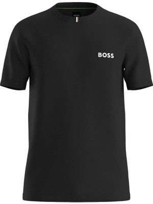 Odea Erkek Dokuma Bisiklet Yaka Kısa Kollu Günlük Siyah T-Shirt 50554543-001
