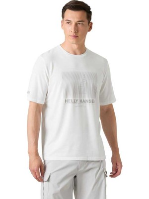 Odea Helly Hansen Hp Race Graphic Erkek T-Shirt, Beyaz, 2xl